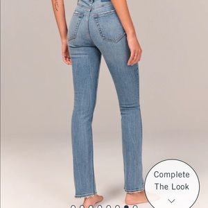 Abercrombie Ultra High Rise 90s Slim Straight Jean, LIGHT WASH